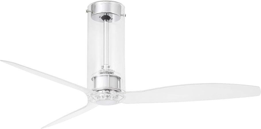 Faro Barcelona Tube Fan Ceiling Fan Transparent No Light Kit