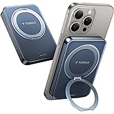 TORRAS 10,000mAh, Qi2 Certified,15W Fast Wireless Portable Charger with USB C Cable, 20W in/Out Wired Charging Power Bank with Stand, Magnetic Battery Pack for iPhone 17 Pro Max/16/15/14/13/12