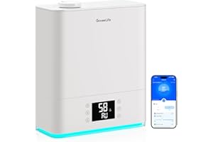 GoveeLife Smart Humidifiers for Bedroom Large Room, Top-Fill Cool Mist 6L WiFi Air Humidifier, Auto Mode, App & Voice Control