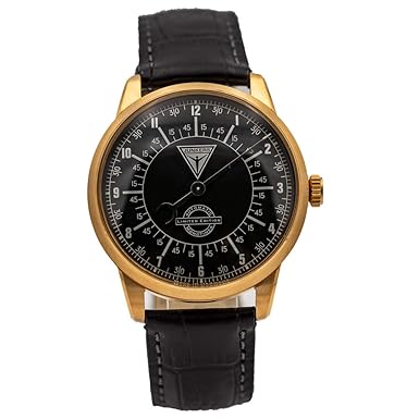 Junkers Automatik Monotimer Herren Flieger Uhr Limited Edition Leder Armband 6368-4 Made in Germany