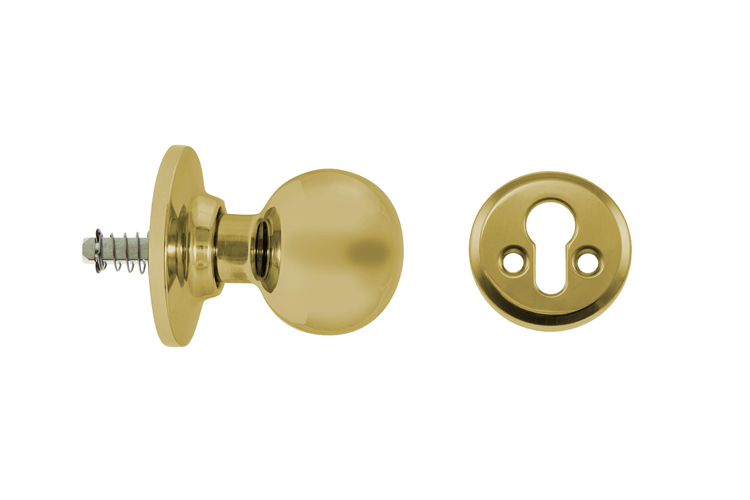 Tesa Assa Abloy 393400LP 34 Polished Brass Door Knob Set