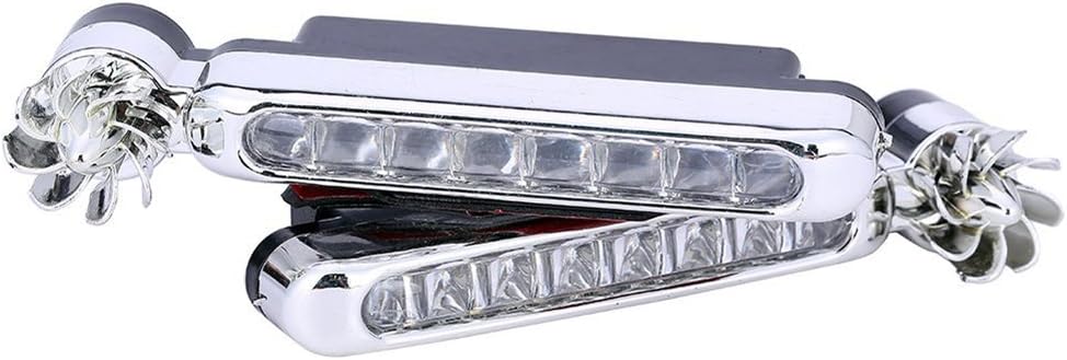 WINOMO Pair of Car 8 LED Wind Power Daytime Running Light Lamp Ornament (White)