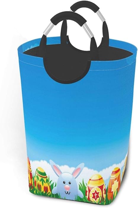 Amazon Co Jp Lubataga ランドリーバスケット イースターのウサギと草の澄んだ空に染めた卵のかわいい漫画イラスト ランドリーバッグ 洗濯かご おりたたみ 洗濯カゴ おしゃれ 収納ボックス おもちゃ収納 ホーム キッチン