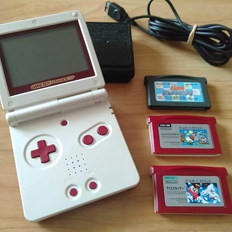 Amazon Co Jp レアゲームボーイアドバンスsp 本体 ファミコンカラー ソフト3種付き ホビー 通販