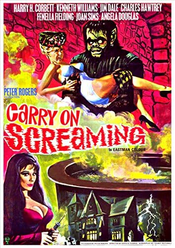 LARGE (A2 24inch x 16 inch) VINTAGE FILM / MOVIE POSTER. CARRY ON SCREAMING. SUPERB QUALITY