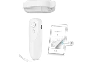 Fuloview Remote Control Page Turner for Kindle Paperwhite Kobo eReaders, Page Turner Clicker with Wireless Remote Compatible with iPad, Tablets, Cellphones-White