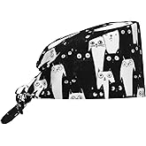 Alligator Ice Cream Working Cap, Scrub Cap with Sweatband, Adjustable Tie Back Hat Breathable Headgear for Women/Men