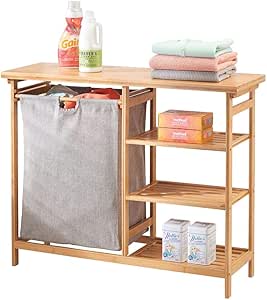 mDesign Estantería de baño con cesto para la Colada – Cesta para Ropa