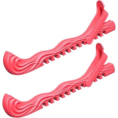 Lot De 2 Protège-lames élastiques Pour Patins à Glace – TPE Rose, S’adapte De 28 à 34 Cm – Pour Patinage Artistique Et Hockey