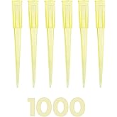 Kashi Scientific 200uL Universal Non-Filter Pipette Tips, Sterile Low Binding Yellow Pipet Tips with Graduation, DNase/RNase Free [200uL, 1000pcs]
