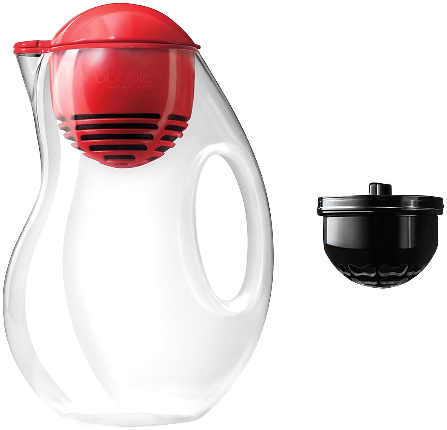 Bobble Water Jug w/ Filter, 64 oz/2 L, Red Home & Kitchen