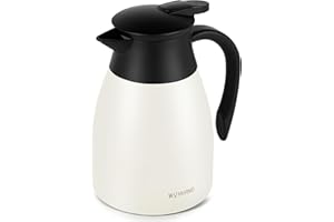 WYHVAND 34 Oz Thermal Coffee Carafe, Stainless Steel Insulated Vacuum coffee crafts to keep coffee hot, 1 Liter Tea Water Cof