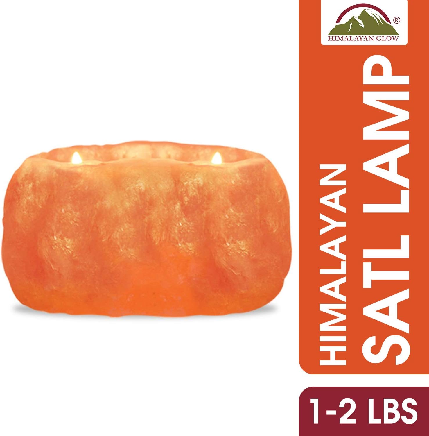 WBM Himalayan Glow Cylinder Style Hand Carved Natural Air Purifying Himalayan Crystal Salt 1 Hole Tealight Candle Holder