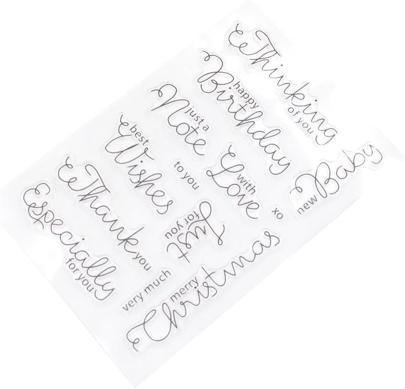 Letter DIY Clear Stamp Set, Transparent - Card Making and Art Craft - Best Halloween Thanksgiving Christmas Gifts
