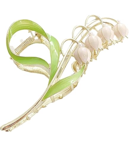 Amazon.com : 1PC Pink Lily of The Valley Flower Hair Clips, Large