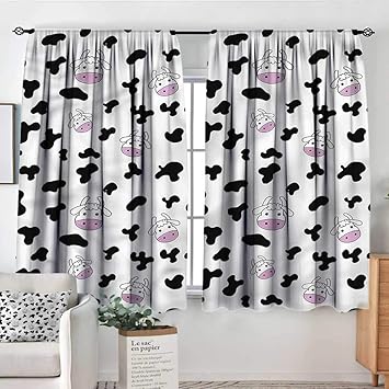 Amazon Com Cow Print Kids Decor Curtain Animal Hide Design 104