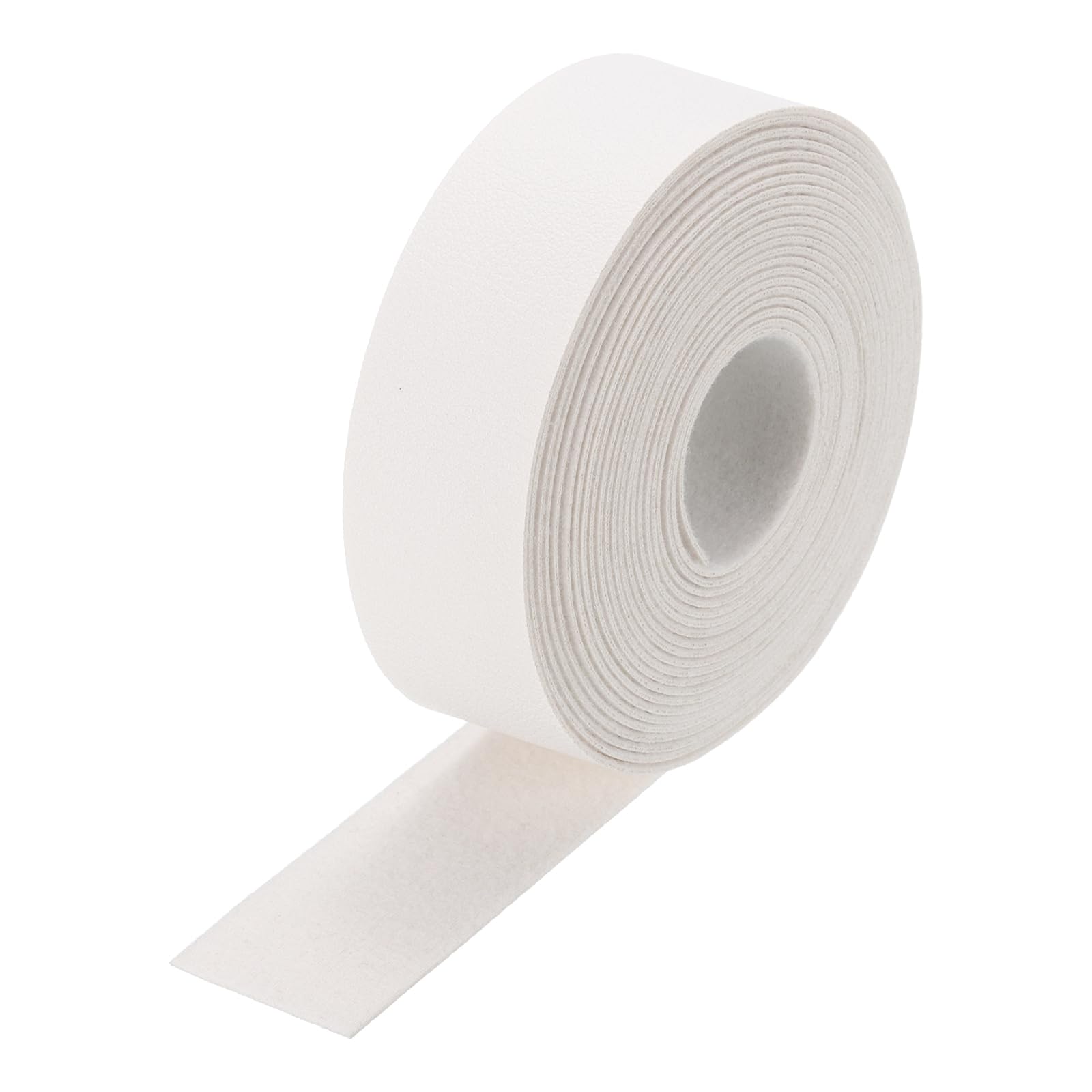 DMiotech 1 Pack 1 Inch x 4 Yard Faux Leather Strip Furniture Cover Fabric Skin White PU Leather Roll for Handmade DIY Craft Projects
