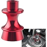 DEWHEL JDM Manual Performance Billet Aluminum Gear Shift Knob Reverse Lockout Lever Red Compatible with BRZ Toyota FT86 GT86 