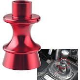 DEWHEL JDM Manual Performance Billet Aluminum Gear Shift Knob Reverse Lockout Lever Red Compatible with BRZ Toyota FT86 GT86 Scion FRS