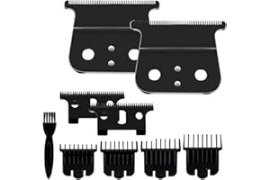 COLORSKI Replacement Blades Compatible with hair Trimmer replacement Blade (sliver steel T blade + sliver steel blade) (CL-black-02)