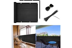 3'x16.4' Balcony Privacy Screen Fenceing,Privacy Fence Cover Windscreen for Deck Patio Pool Apartment Porch,Outdoor Privacy M