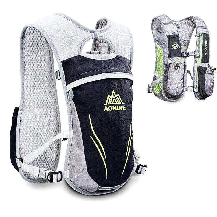 HINATAA Hydration Pack Backpack,5.5L Running Hydration Vest Marathon Running Vest for Women and Men Lightweight Trail Running Backpack (Grey), M