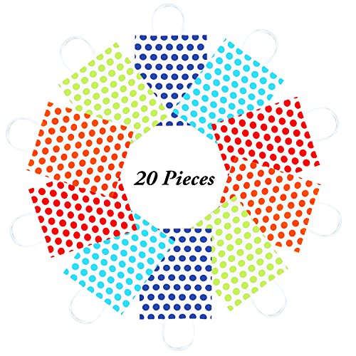 Coobey 20 Pieces Paper Party Bags Gift Bag Kraft Bag with Handle for Birthday, Tea Party, Wedding and Party Celebrations, Multicolour (Set C)