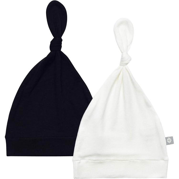 Kyte Baby Bamboo Rayon Beanies - 3 Pack Soft Knotted Caps For Newborns