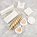TOODOO 7 Pieces Unicorn Silicone Cake Topper Molds Unicorn Horn, Ears and Eyelash Cake Decoration Molds for Fondant Cake Chocolate Cupcake (Grey)