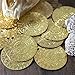 Beverly Oaks Amazing Lot of 10 Aztec/Mayan Gold Color Charm Medallions 1 3/4 inches Round with Slot, Cosplay, Exclusive COA and Bonus Gold Pirate Coin