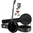 Deering Goodtime BLACKGRASS 5-String Bluegrass Banjo with Hard Case - All-Black Resonator, Neck and Hardware - Midnight