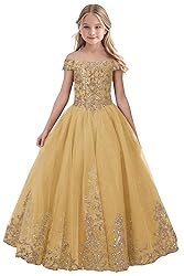 Tulle Flower Girl Dress for Wedding Sparkly
