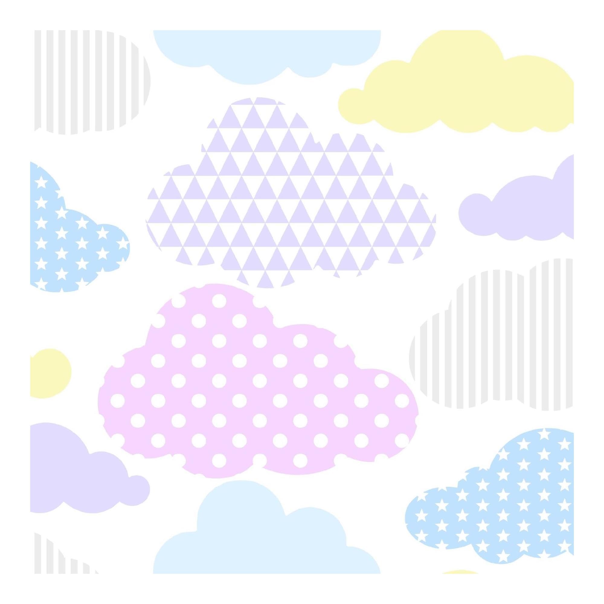 Superfresco Easy Marshmallow Clouds & Harlequin Print Multicolour Paste the Wall Wallpaper