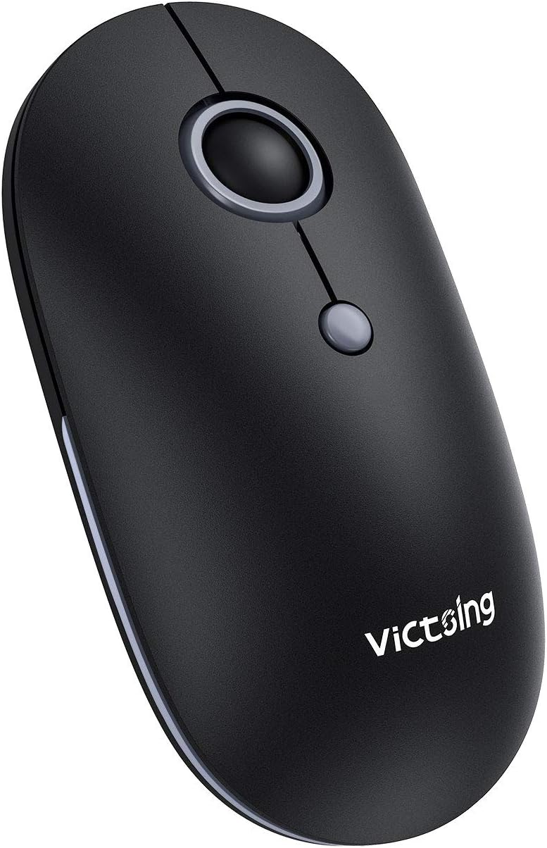 VicTsing Slim Wireless Mouse, 5 Adjustable DPI, Noiseless Click, Computer Mouse with Nano Receiver for Laptop, PC, Computer, Notebook, Mac