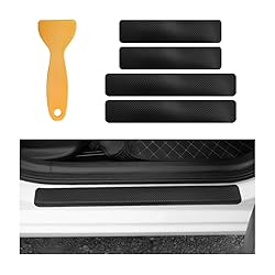 Yourkar 4 PCS Car Door Sill Protector, 4D Carbon
