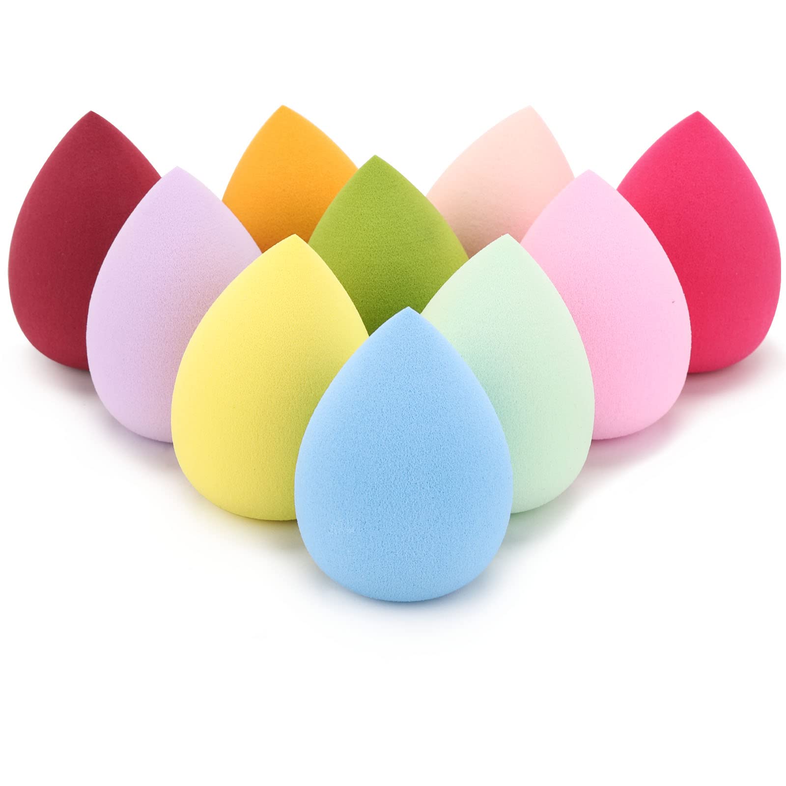10 Pcs Beauty Blenders Make Up Sponges Foundation Blending Sponges for Mixing Liquid Foundation(Multi-Color)