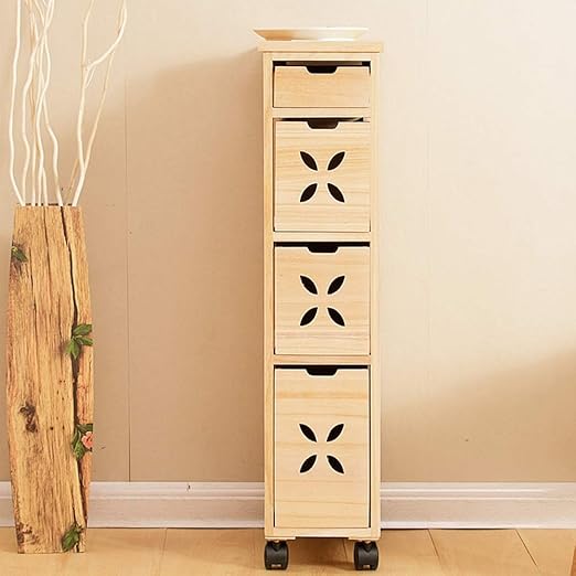 Amazon Com Slit Storage Cabinet Space Saving Narrow Storage Cabinet For Small Spaces Drawer Sofa Bedroom Environmental Protection Breathable Color Beige Size 20x40x85 5cm Home Kitchen