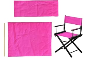 CANSYBIL Director Chair Replacement Canvas Fabric Seat Cover Foldable Director’s Chair Cover Kit Black | 21.2" L x 16.1" W x 0.39" H (Rose)