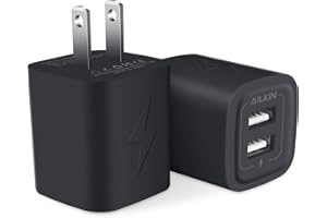 Wall Charger Plug, USB Charger Cube, Ailkin 2.1A 2-Muti Port USB Adapter Power Plug Charging Station Box Base for iPhone 16 Pro Max 15 1413/12/12Pro/11, iPad, Samsung Phones USB Charging Block Brick