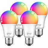Alexa Smart Light Bulbs, Gosund 75W Equivalent E26 8W WiFi Led Bulb A19 RGB Color Changing Light Bulb Dimmable, Work with Goo
