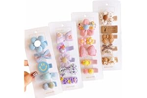 MEISO 20 Pcs Baby Hair Clip Hair Set Assorted Hair Accessories Baby Hair Clip Colorful Fully Lined Cloth Art Barrettes for In