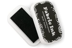 Fabric Ink Pads for Rubber Stamps, Washable Craft Ink Pads for Card Making Scrapbook, Permanent Ink Pad for Wood, Paper, 3.7 