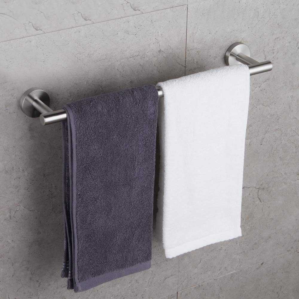 GERZWY Bathroom Towel Bar 18-Inch Brushed Stainless Steel Towel Bar Contemporary Style Wall Mount for Bath Kitchen AG1101C45-LS: Home & Kitchen