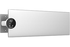 K&KALONZO Electric Towel Warmer, 18.8"*4.8" Wall-Mounted Towel Heater with Built-in Timer, Waterproof Aluminum Towel Warmer for Bathroom, Support Plug-in and Hardwired, Silver, K1-L-S