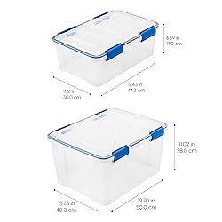 IRIS USA 26.5 & 44 Quart Combo WEATHERPRO Plastic