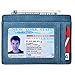 kinzd Minimalist Wallets For Women Rfid Blocking Protector Credit Card Holder Front Pocket Wallet Card Case Blue Oiled Waxed Leather Slim Thin Wallet For Mens