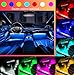 One-Line Interior Car Lights, Govee RGB Multicolor Music Car LED Strip Light, Waterproof Underdash Lighting Kits with Sound Active Function and Simple Control, 4pcs 48 LED, 12V Car Charger Included