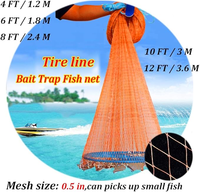 Fishing net Fishing Nets Tire Line Hand Throw Fishing Cast