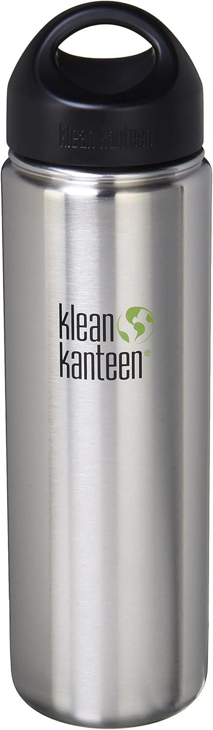 Klean Kanteen Wide Neck Bottles Water Bottle, Brushed Stainless, 0