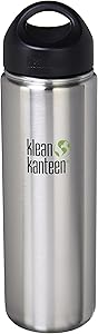 Klean Kanteen Wide Neck Bottles Water Bottle, Brushed Stainless, 0